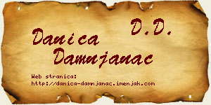 Danica Damnjanac vizit kartica